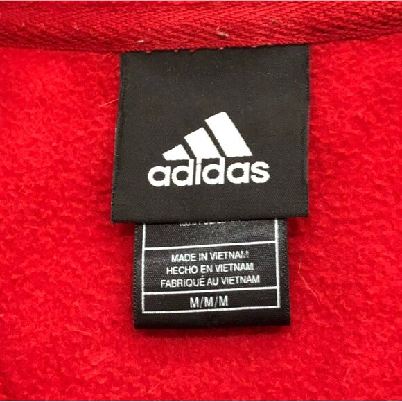 Adidas Womens Medium Wisconsin Badgers Red 1/4 Zip Fleece Pullover - Picture 4 of 6
